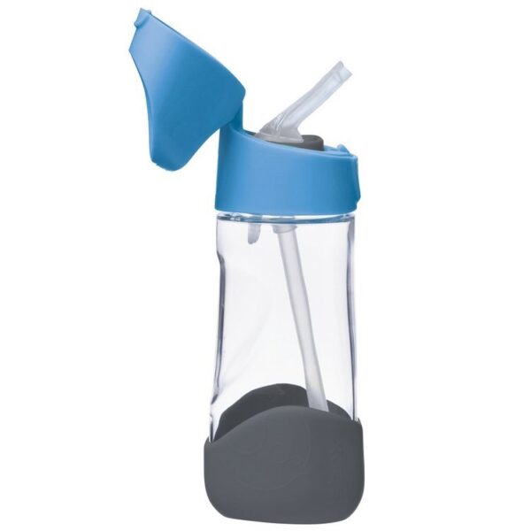 Butelka tritanowa ze słomką 450 ml, Blue Slate, b.box z grawerem - obrazek 3