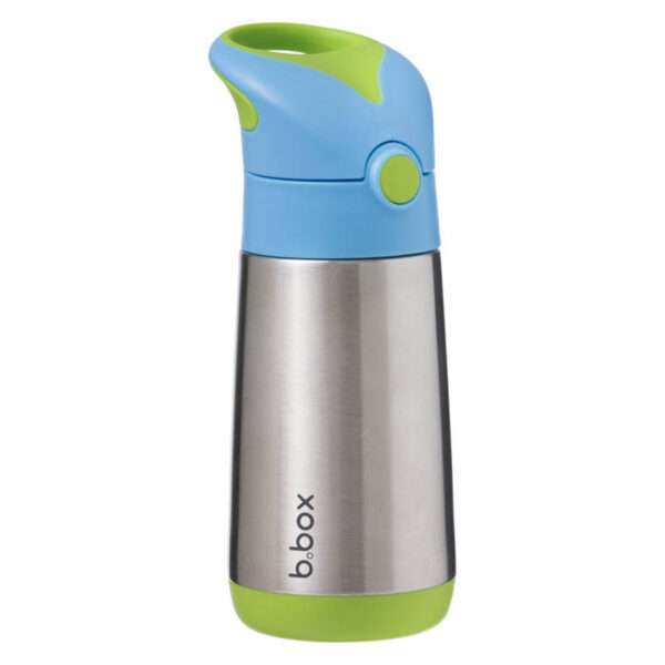 B.box butelka termiczna - bidon dla dzieci ze słomką 350 ml Ocean Breeze z grawerem