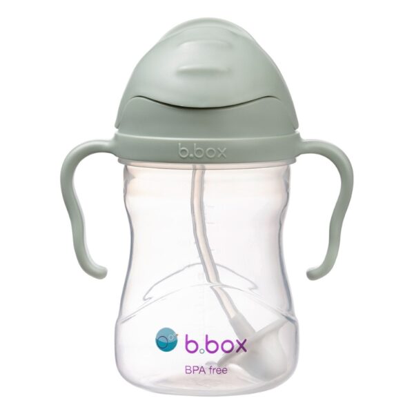 b.box bidon ze słomką 240 ml, Szałwiowy z grawerem
